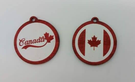 Keychains of the Canada flag