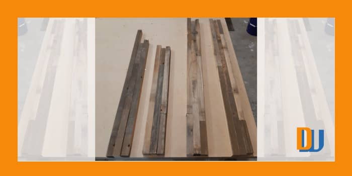 Approx assembly of wood for mirror frame
